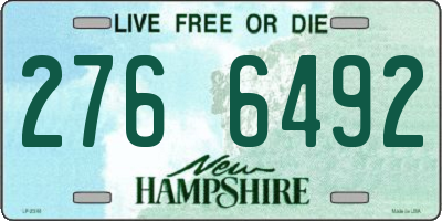 NH license plate 2766492