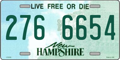 NH license plate 2766654