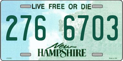 NH license plate 2766703