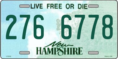 NH license plate 2766778