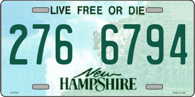 NH license plate 2766794
