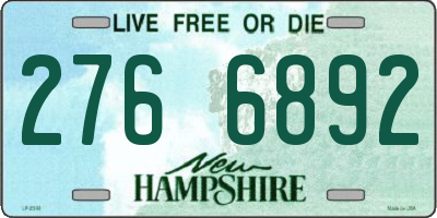 NH license plate 2766892