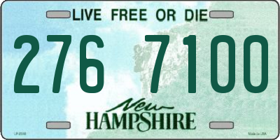 NH license plate 2767100