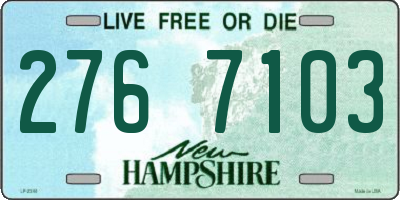 NH license plate 2767103