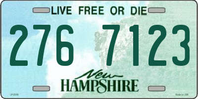 NH license plate 2767123