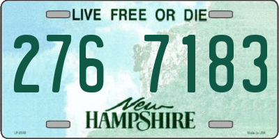 NH license plate 2767183