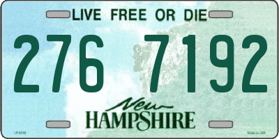 NH license plate 2767192