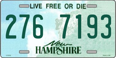 NH license plate 2767193