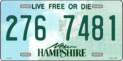 NH license plate 2767481