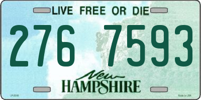 NH license plate 2767593