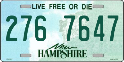 NH license plate 2767647