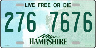 NH license plate 2767676