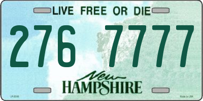 NH license plate 2767777
