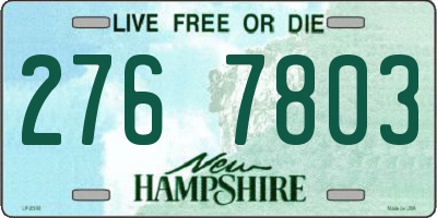 NH license plate 2767803