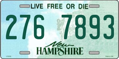 NH license plate 2767893