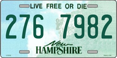 NH license plate 2767982