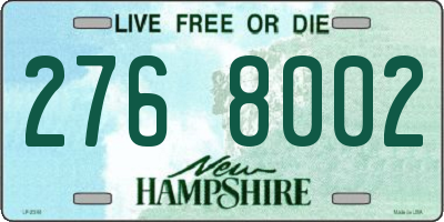 NH license plate 2768002