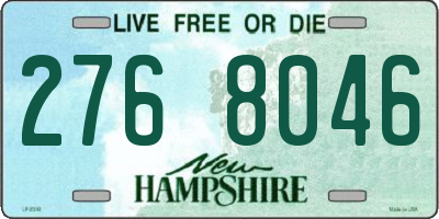 NH license plate 2768046