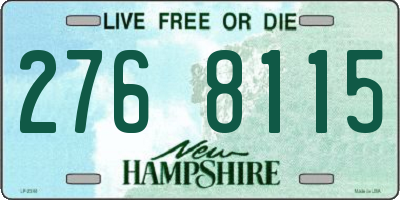 NH license plate 2768115