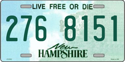 NH license plate 2768151