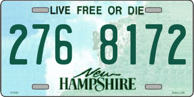 NH license plate 2768172