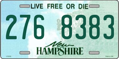 NH license plate 2768383