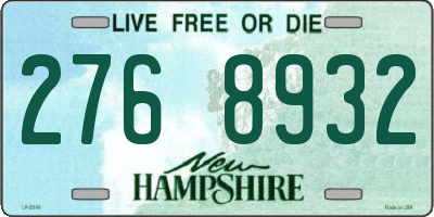NH license plate 2768932