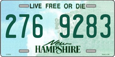 NH license plate 2769283