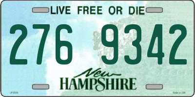 NH license plate 2769342