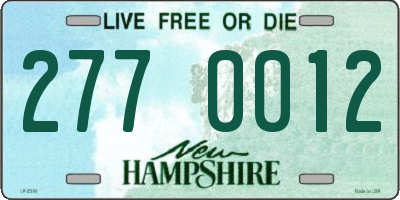 NH license plate 2770012