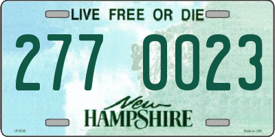 NH license plate 2770023