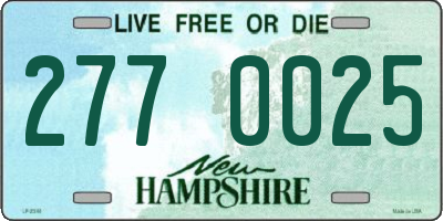 NH license plate 2770025