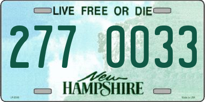 NH license plate 2770033