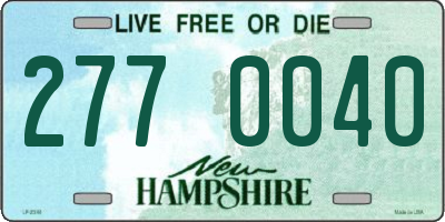 NH license plate 2770040