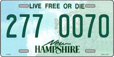 NH license plate 2770070
