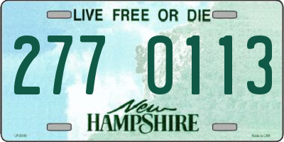 NH license plate 2770113