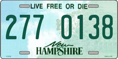 NH license plate 2770138