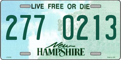 NH license plate 2770213