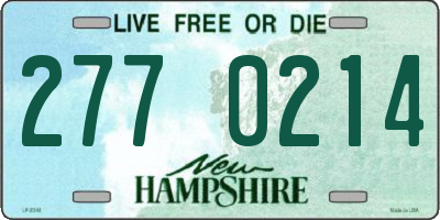 NH license plate 2770214