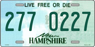 NH license plate 2770227