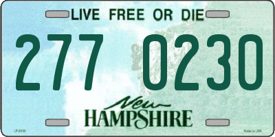 NH license plate 2770230