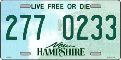 NH license plate 2770233