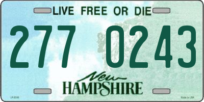 NH license plate 2770243