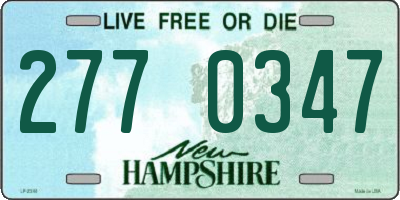 NH license plate 2770347