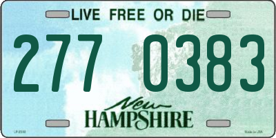 NH license plate 2770383