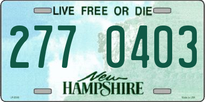 NH license plate 2770403