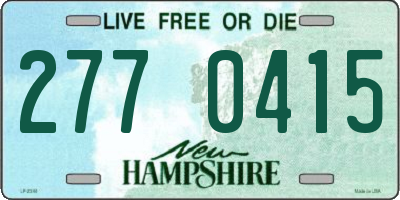 NH license plate 2770415
