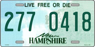 NH license plate 2770418