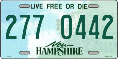 NH license plate 2770442