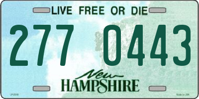 NH license plate 2770443